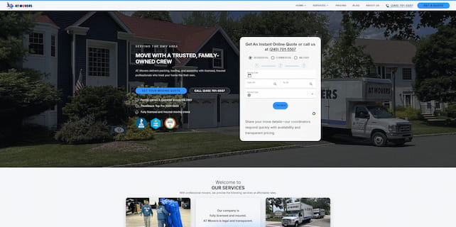 AT Movers website preview