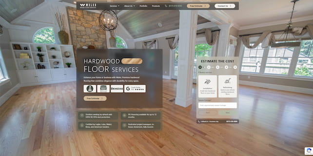 Weles Wood Floor Services website preview